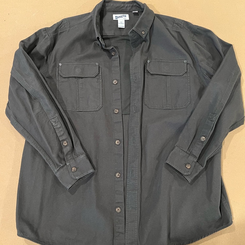 Duluth Trading Co. Fire Hose Carpenter Charcoal Relaxed Fit Shirt